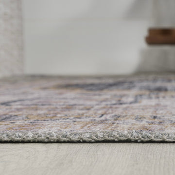 Wincer Chenille Cottage Medallion Machine-washable Area Rug